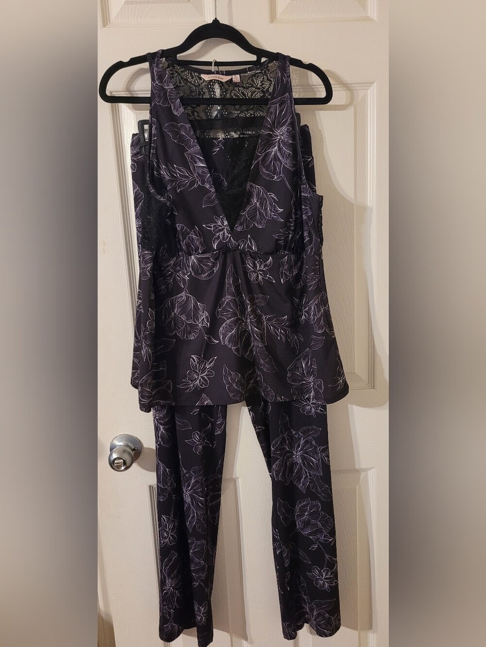 La Vie En Rose Sleep Cami & Pant Set with Light Purple Floral